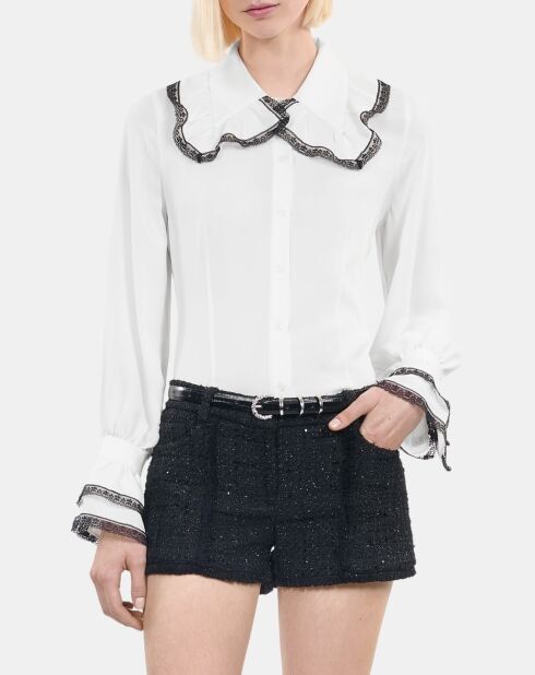 Chemise 100% soie blanche