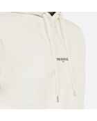 Sweatshirt à capuche Logo écru