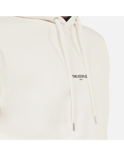 Sweatshirt à capuche Logo écru