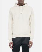 Sweatshirt à capuche Logo écru