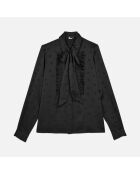 Chemise jacquard noire