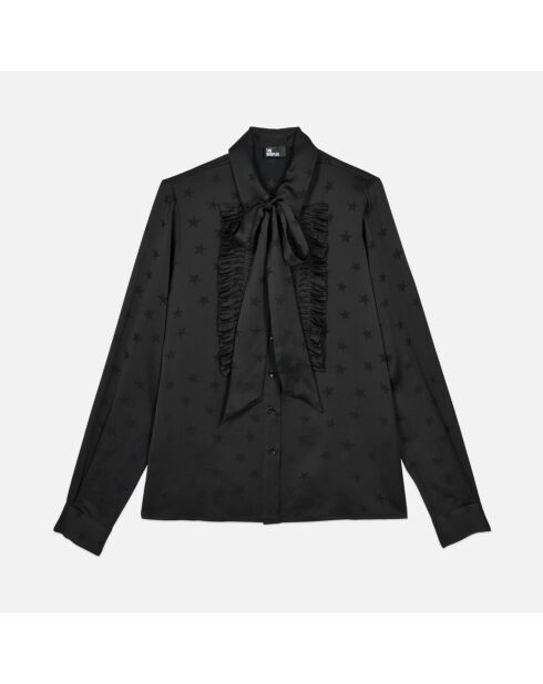 Chemise jacquard noire