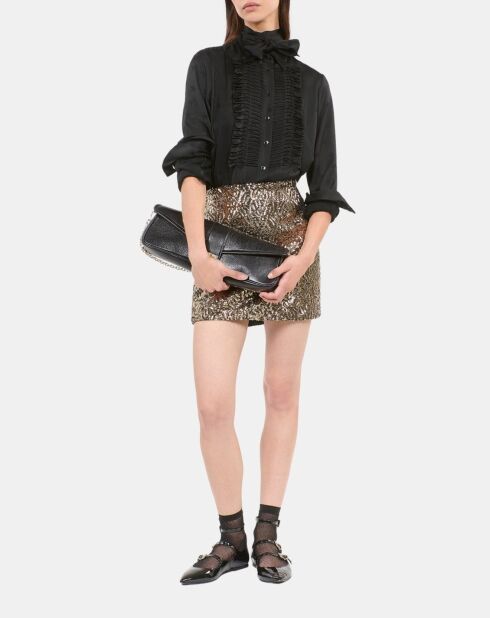 Chemise jacquard noire