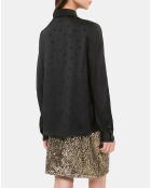 Chemise jacquard noire