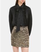 Chemise jacquard noire