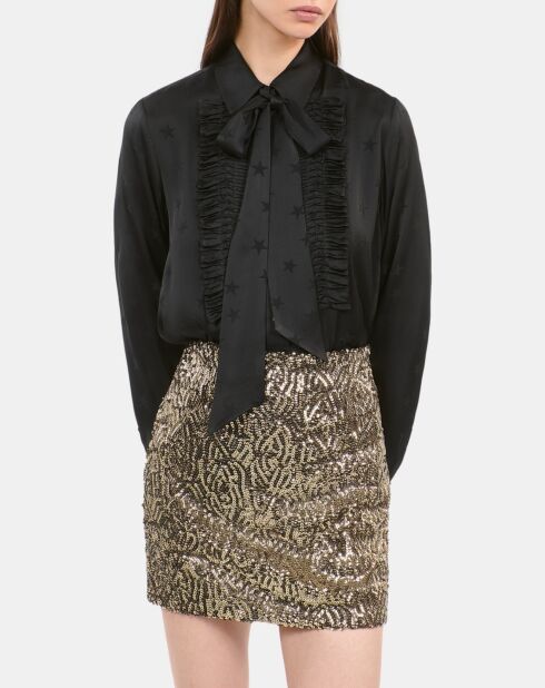 Chemise jacquard noire