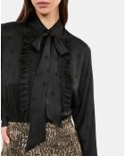 Chemise jacquard noire