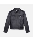 Blouson en cuir noir