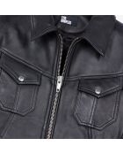 Blouson en cuir noir