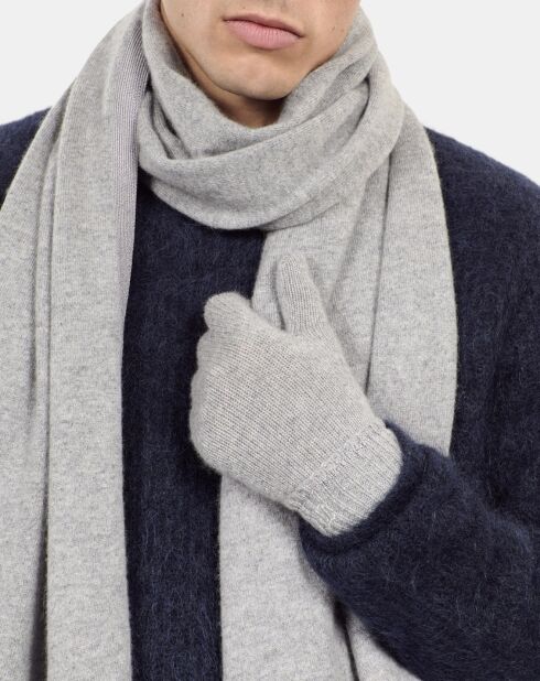Grauer Schal aus emailliertem Cashmere