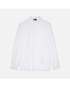 Chemise en soie avec plissage écrue