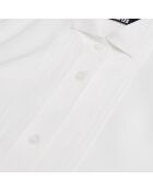 Chemise en soie avec plissage écrue