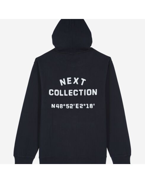 Sweatshirt Logo à capuche noir lavé