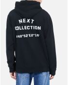 Sweatshirt Logo à capuche noir lavé