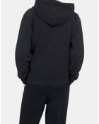 Sweatshirt à capuche et sérigraphie noir