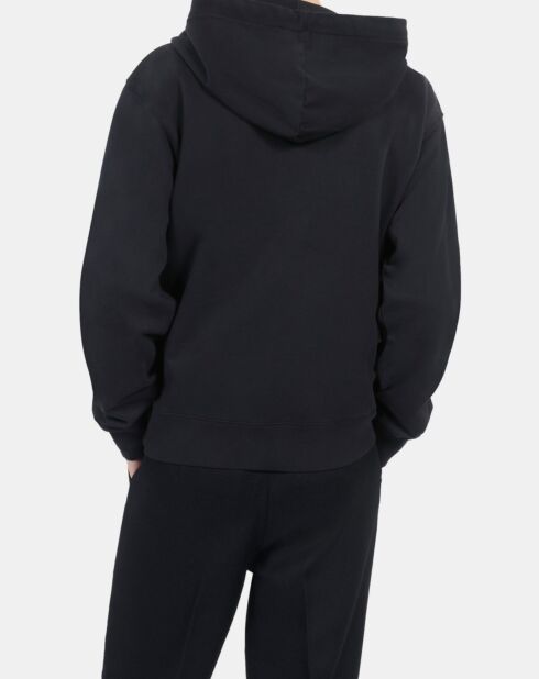 Sweatshirt à capuche et sérigraphie noir