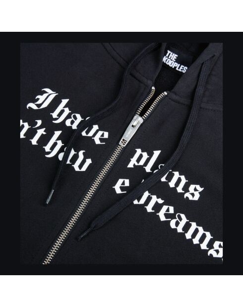 Sweatshirt à capuche et sérigraphie noir