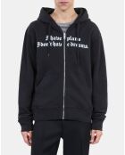 Sweatshirt à capuche et sérigraphie noir