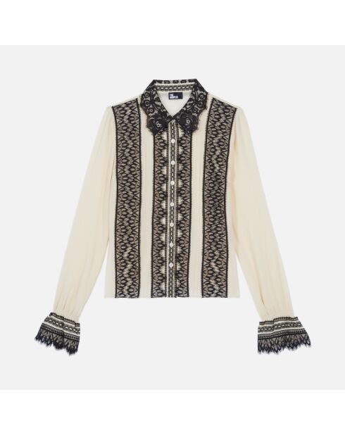 Chemise en soie écrue