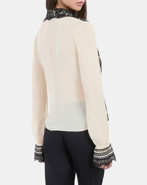 Chemise en soie écrue