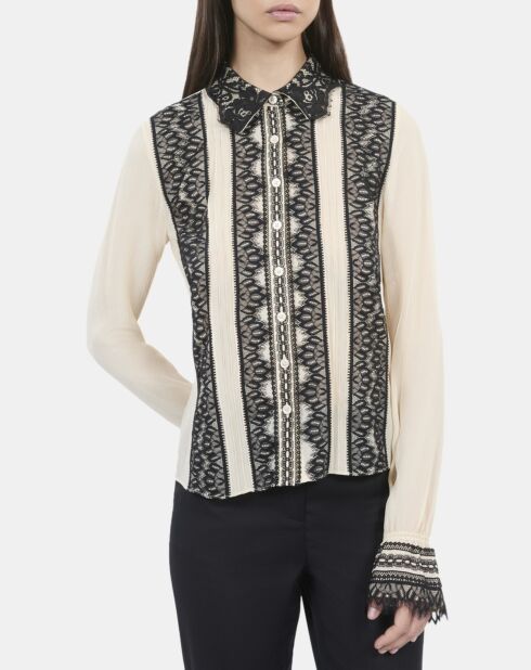 Chemise en soie écrue