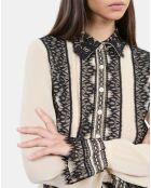 Chemise en soie écrue