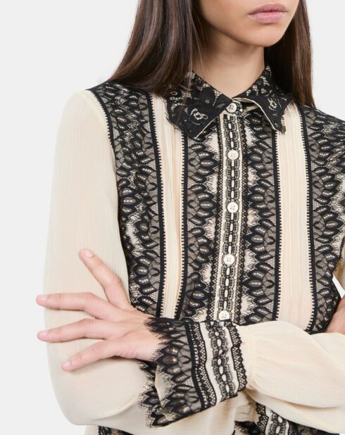 Chemise en soie écrue