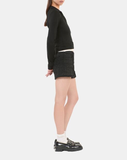 Polo manches longues noir