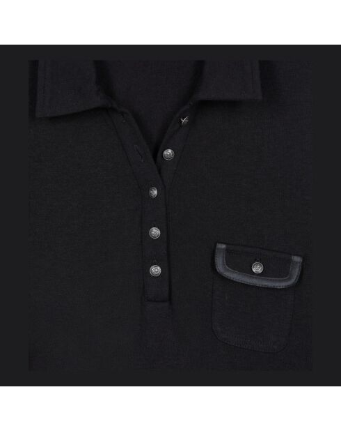 Polo manches longues noir