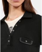 Polo manches longues noir