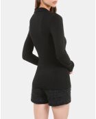 Polo manches longues noir