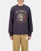 Sweatshirt avec sérigraphie carbone