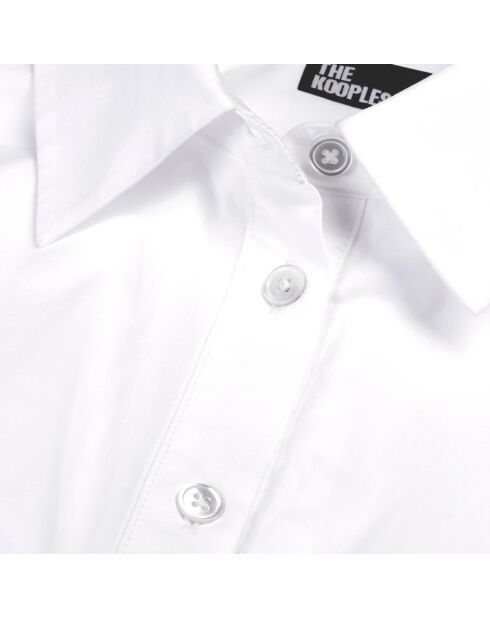 Chemise avec surpiqûres style corset blanche