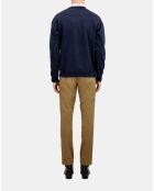 Sweatshirt avec sérigraphie bleu marine délavé