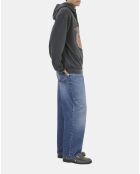 Sweatshirt à capuche et sérigraphie noir