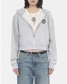 Sweatshirt Blazon à capuche gris clair