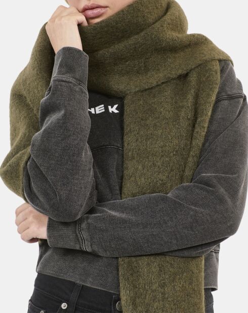 Écharpe en mohair kaki