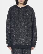 Sweatshirt à sequins en maille noir