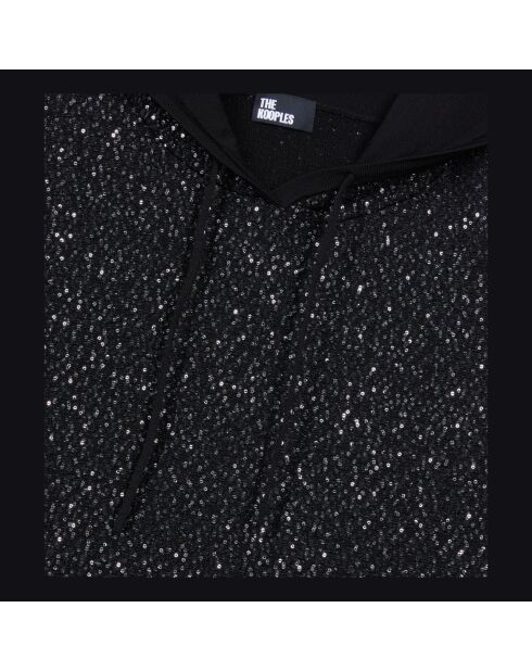 Sweatshirt à sequins en maille noir