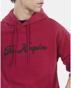 Sweatshirt Logo à capuche rouge sang