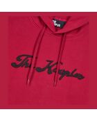 Sweatshirt Logo à capuche rouge sang