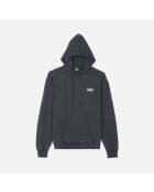 Sweatshirt à capuche avec sérigraphie noir