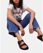 Sandales en cuir léopard