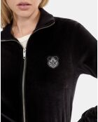 Sweatshirt Logo en velours noir
