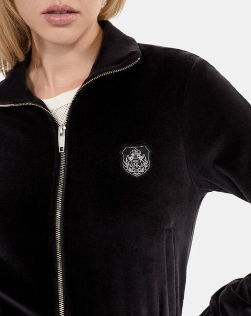 Sweatshirt Logo en velours noir