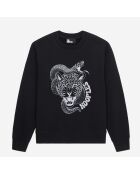 Sweatshirt avec sérigraphie noir