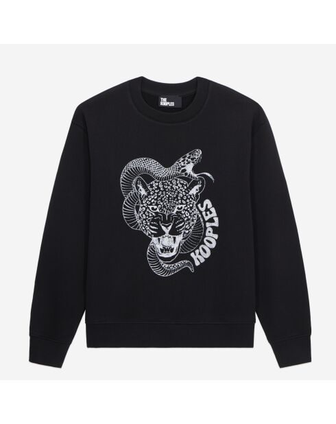 Sweatshirt avec sérigraphie noir