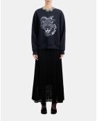 Sweatshirt avec sérigraphie noir