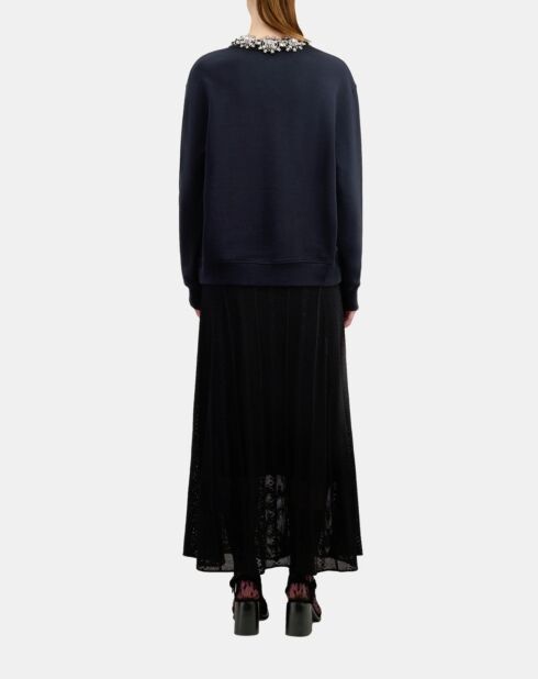 Sweatshirt avec sérigraphie noir