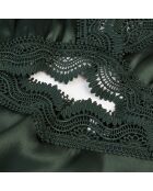 Top en soie avec guipure bois kaki